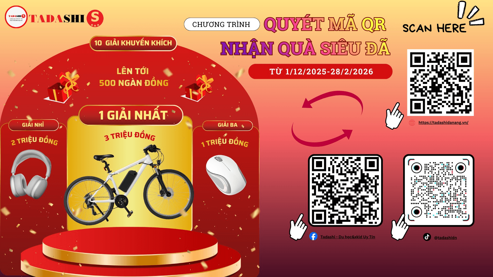 🎁 THÔNG BÁO: CHƯƠNG TRÌNH QUÉT MÃ QR – BỐC THĂM TRÚNG THƯỞNG CUỐI NĂM 2025